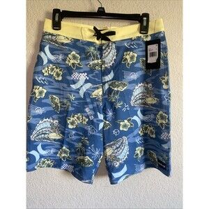 New Hurley Boys Swim Board Shorts Skeleton Surf 18/29Inseam 9.5 Tropical Beach